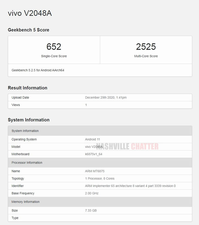 Perangkat Misterius VIVO V2048A Muncul di Halaman Geekbench