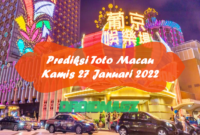 Prediksi Toto Macau Kamis 27 Januari 2022